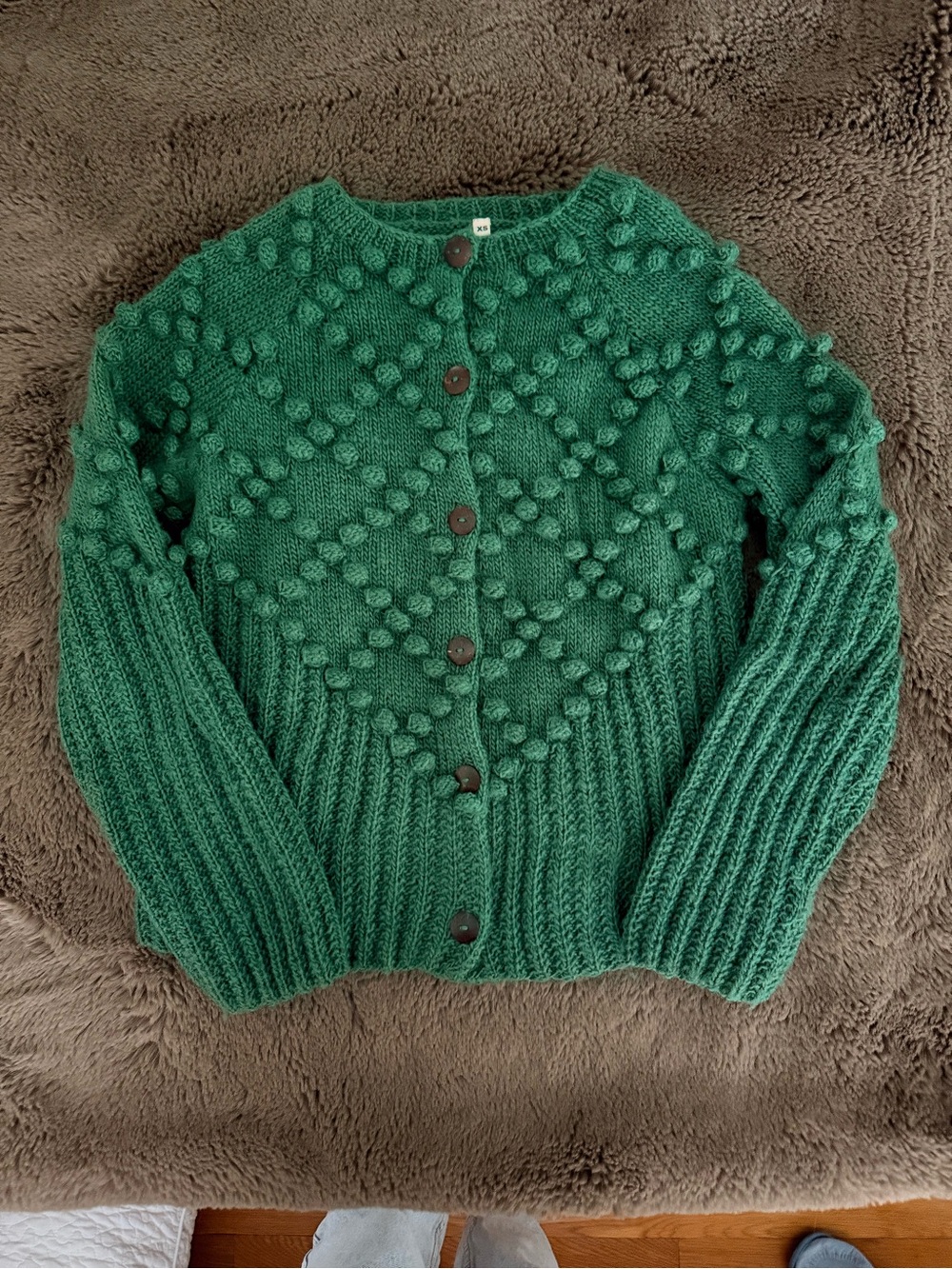 EUC - Liz Alig Nepal 100% wool cardigan - XS (fits US size 4)